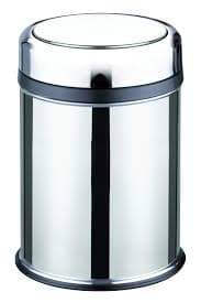 Round Bathroom Bin - Chrome image 1