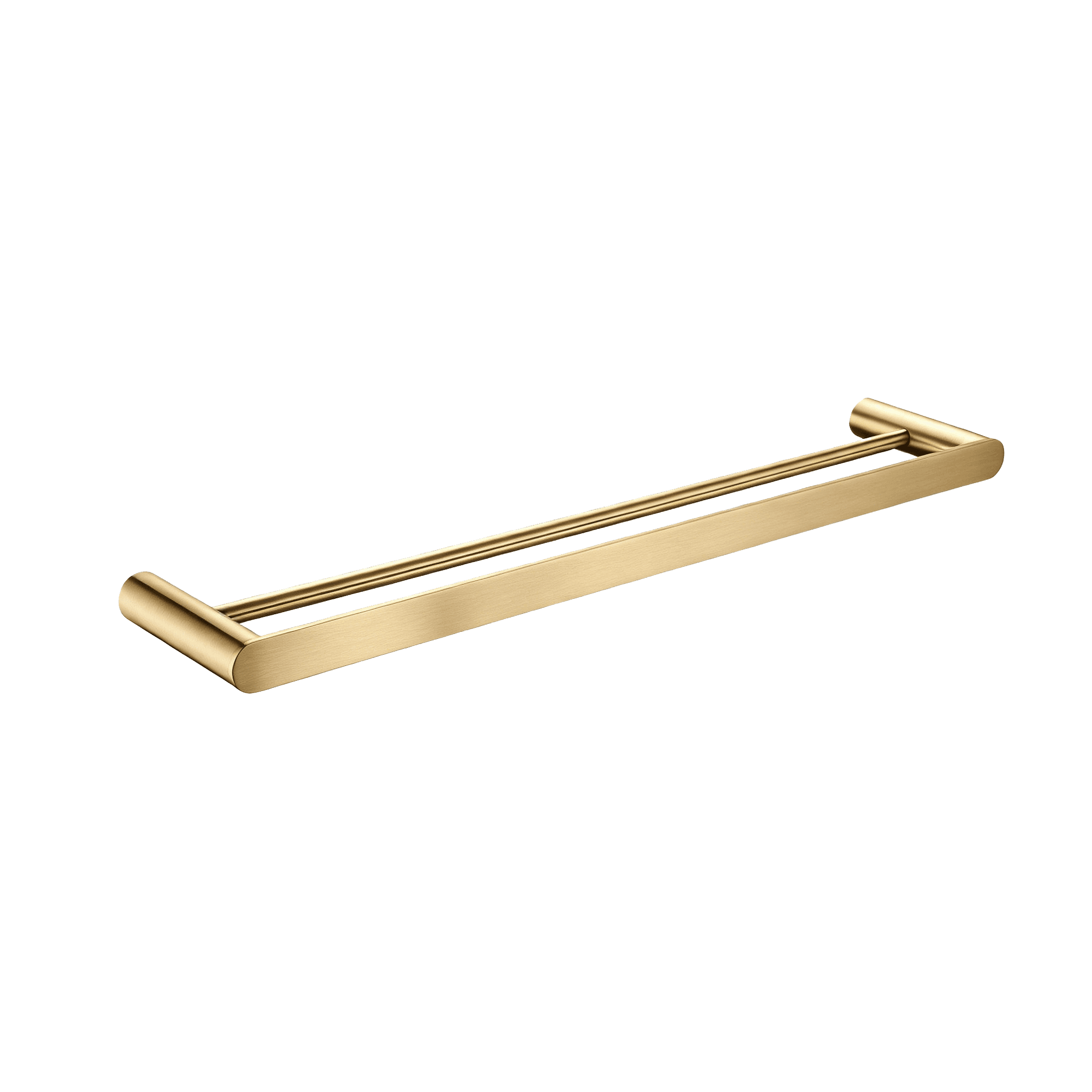 Double Towel Rail - Brushed Gold image 1