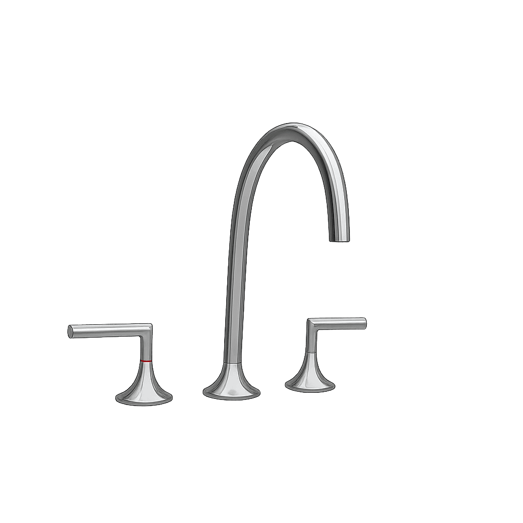 Three-hole basin mixer image 1