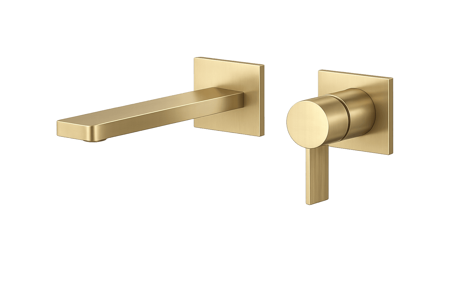 Wall-mounted two-hole basin mixer image 1
