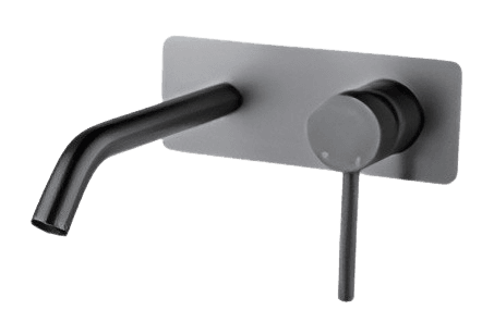 Wall-mounted single-lever basin mixer with cover plate image 1