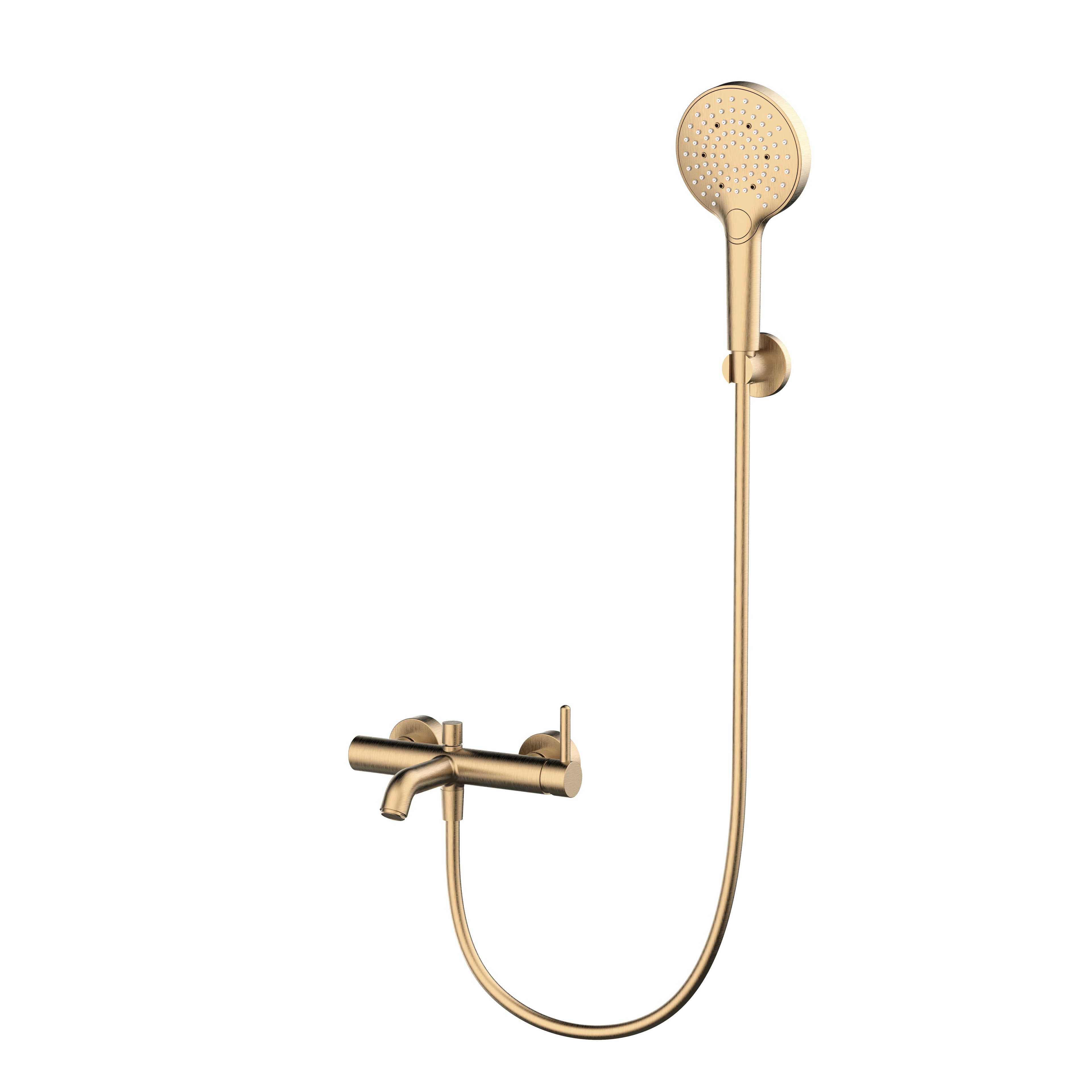 Orabella Oval Brushed Gold Shower Set image 1
