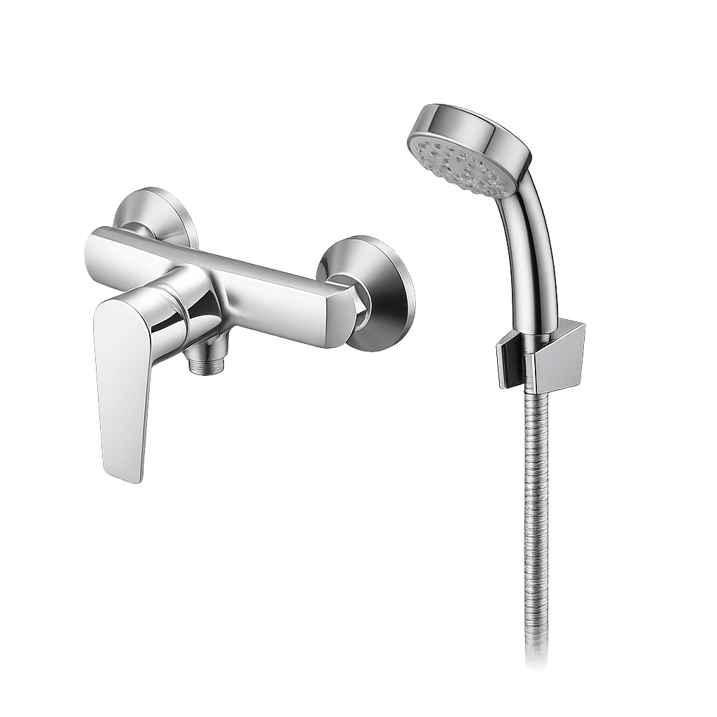 Exposed single-lever shower mixer image 1