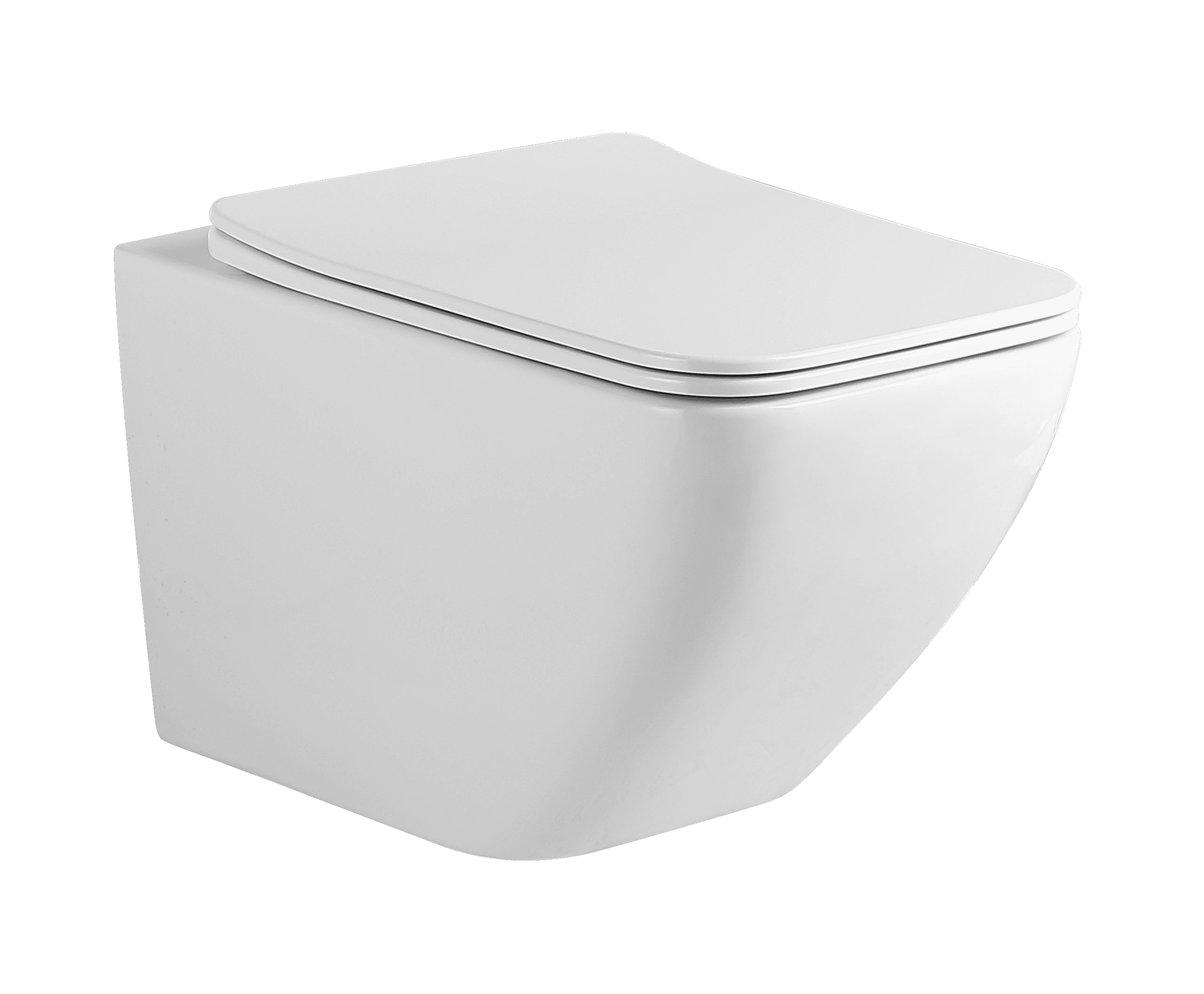 Rimless Wall-Hung Toilet with Tornado Flush image 1