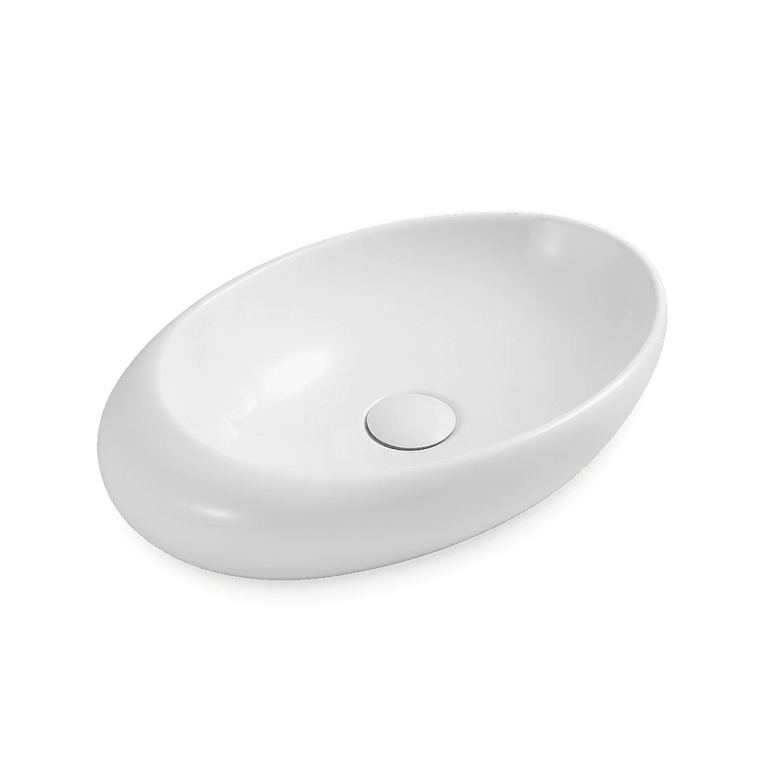 Surface-mounted Washbasin BSA-0420 in Glossy White - product image 1
