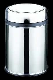 Round Bathroom Bin – Chrome AXA-0011-MG in Macaron Green (MG) - product image 1