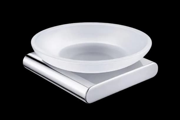 Wall-mounted Round Soap Dish with Holder ADW-0005-MG in Macaron Green (MG) - product image 1