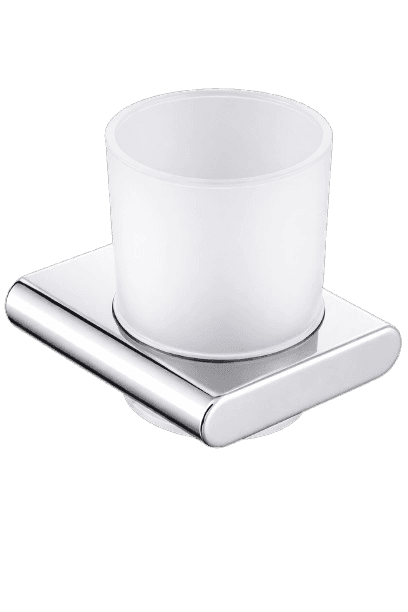 Wall-mounted Round Glass Tumbler with Holder ALW-0001-MG in Macaron Green (MG) - product image 1