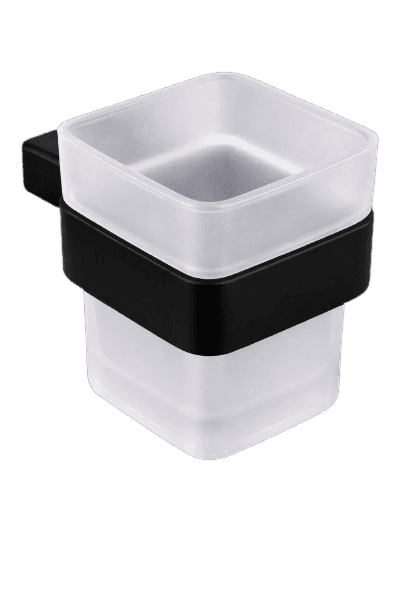 Wall-mounted Square Glass Tumbler with Holder ALW-0002-MG in Macaron Green (MG) - product image 1