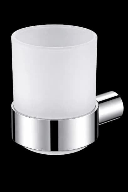 Wall-mounted Round Glass Tumbler with Holder ALW-0004-MG in Macaron Green (MG) - product image 1