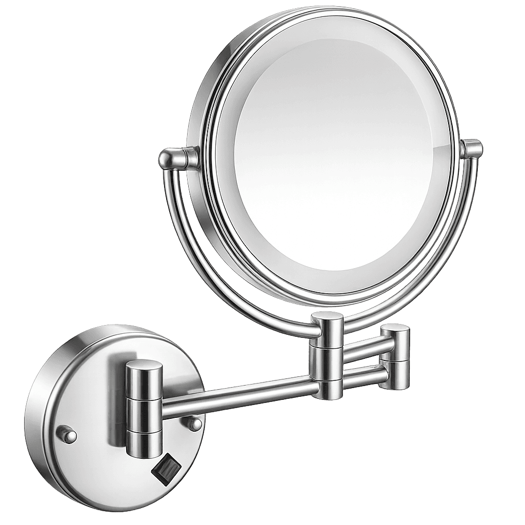 Wall-mounted LED Magnifying Mirror AMW-0003-MG in Macaron Green (MG) - product image 1