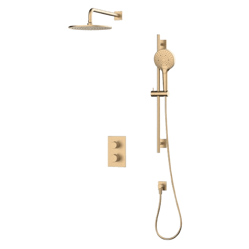 Orabella Thermostatic Exposed Shower Set - Gold SHA-001 SCA-001 SMW-001 in Macaron Green (MG) - product image 1