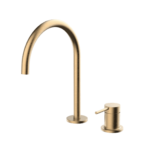 Medium Basin Spout With Waste Set Vibrant Bronze MHA-007-MG in Macaron Green (MG) - product image 1