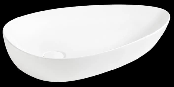 Ovoid Countertop Washbasin BSA-0001-GW in Glossy White - product image 1