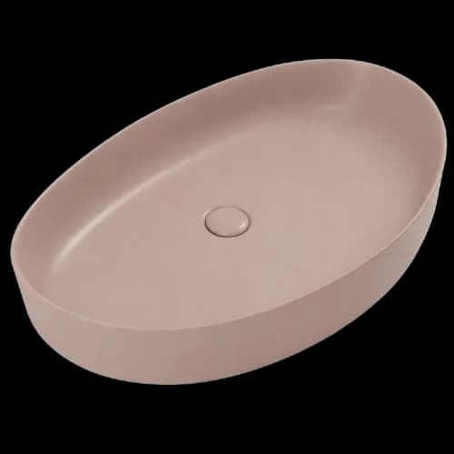 Organic Oval Countertop Washbasin BSA-0005-LMC in Light Mocha - product image 1