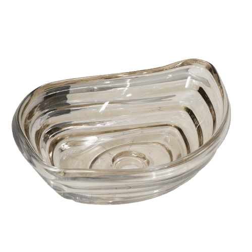 Sculpted Organic Glass Countertop Washbasin BSA-0010-LCH in Light Champagne - product image 1