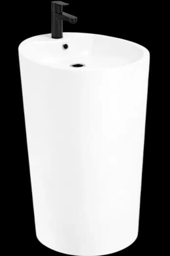 Conical Marble Freestanding Washbasin BFA-0004-GW in Glossy White - product image 1