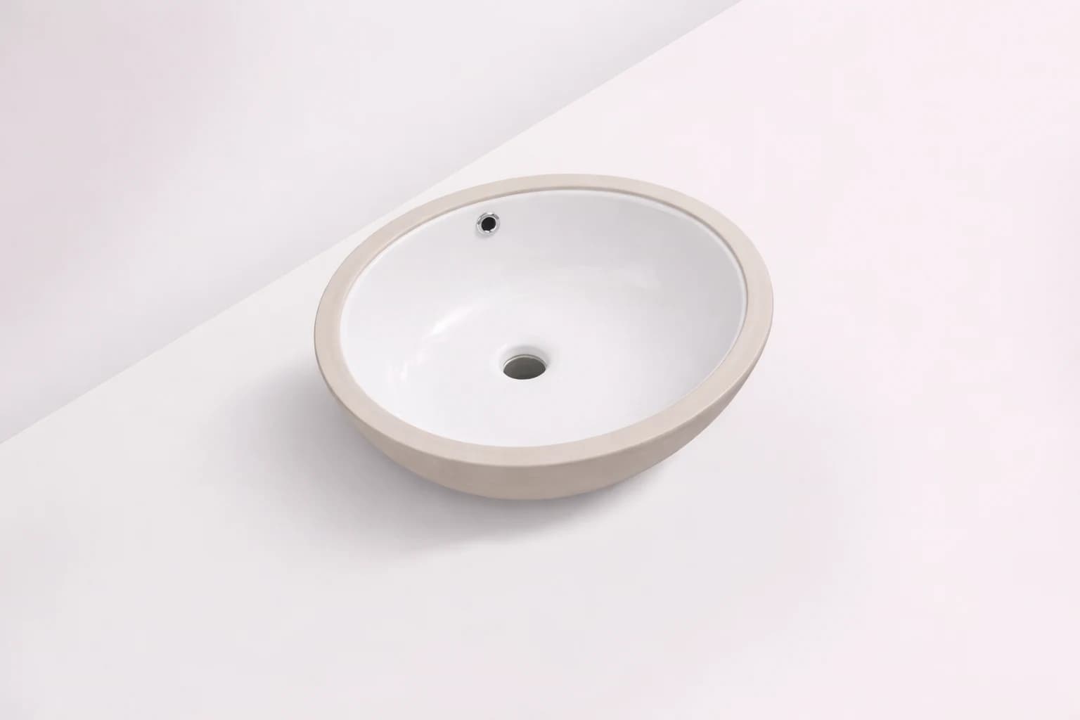 Round Under-counter Washbasin BUA-0002-GW in Glossy White - product image 1
