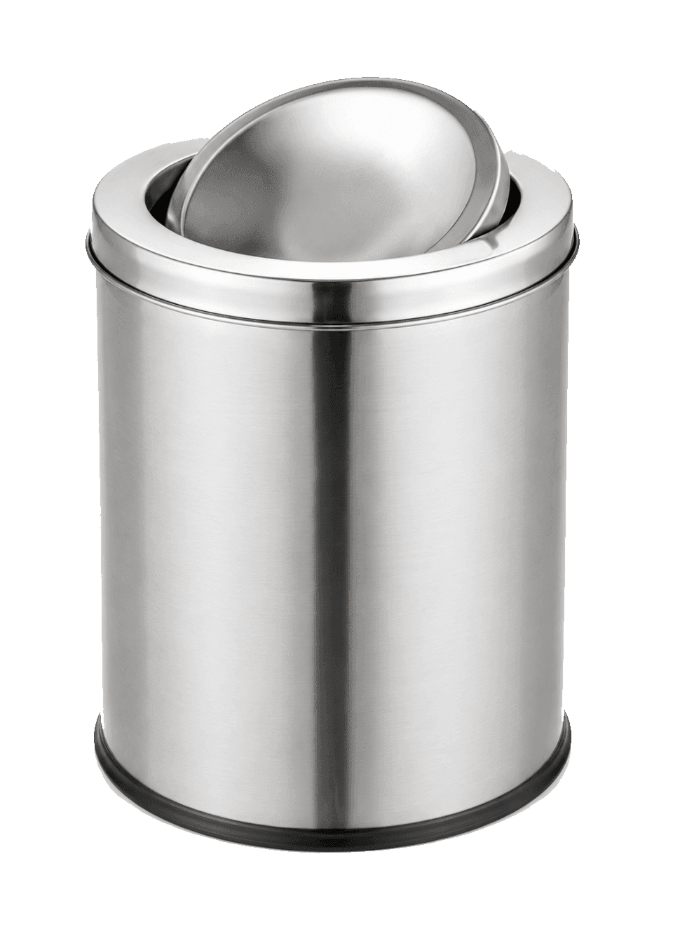 Freestanding Swing-Top Bathroom Bin AXA-0012-BS in Bright Silver - Brushed (BS) - product image 1