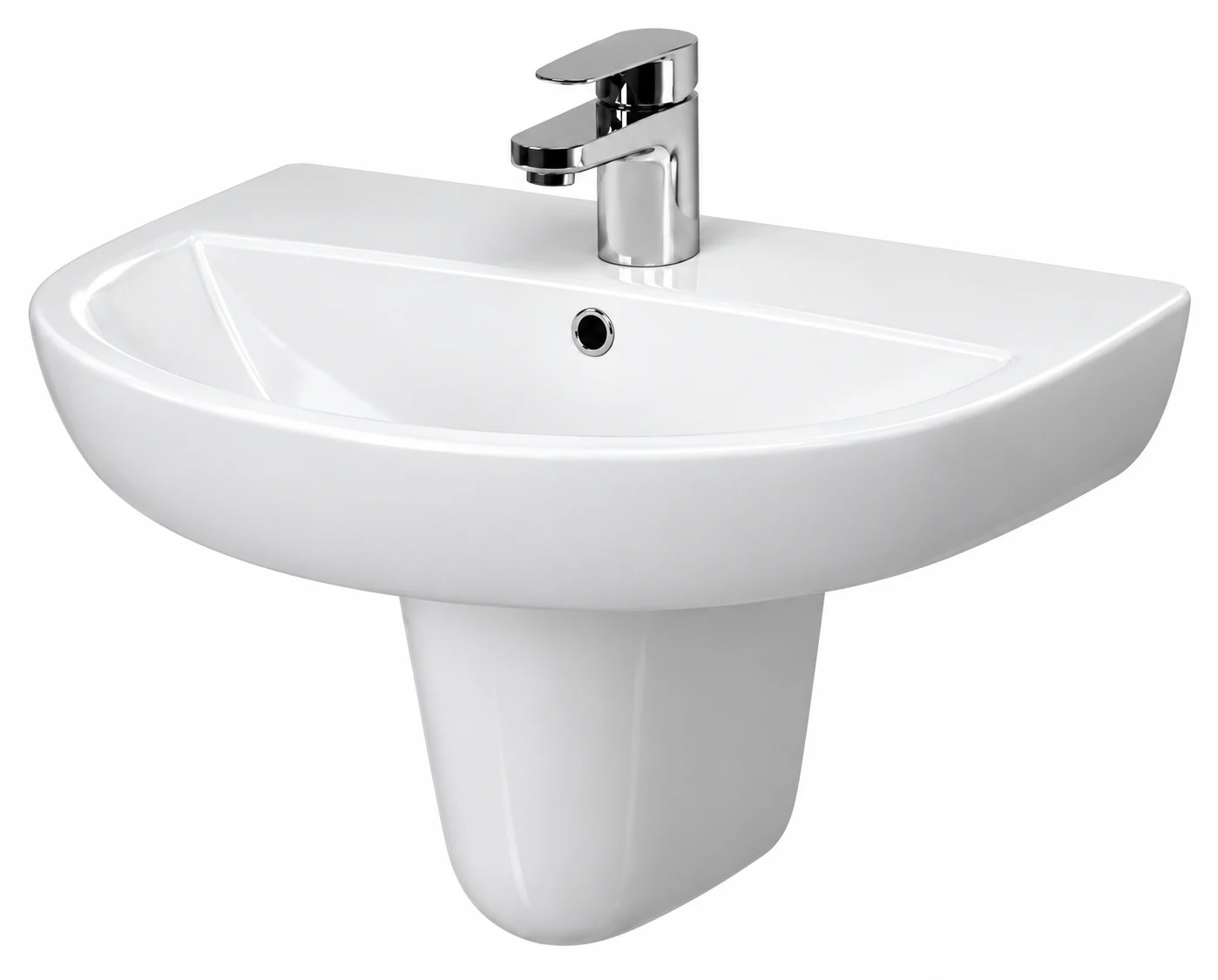 Wall Mounted Washbasin BDW-0004-GW in Glossy White - product image 1